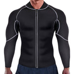 New Men Waist Trainer Vest for Weight loss Neoprene Corset Body Shaper Zipper Sauna Tank Top Workout Shirt Black Plus Size S-4XL